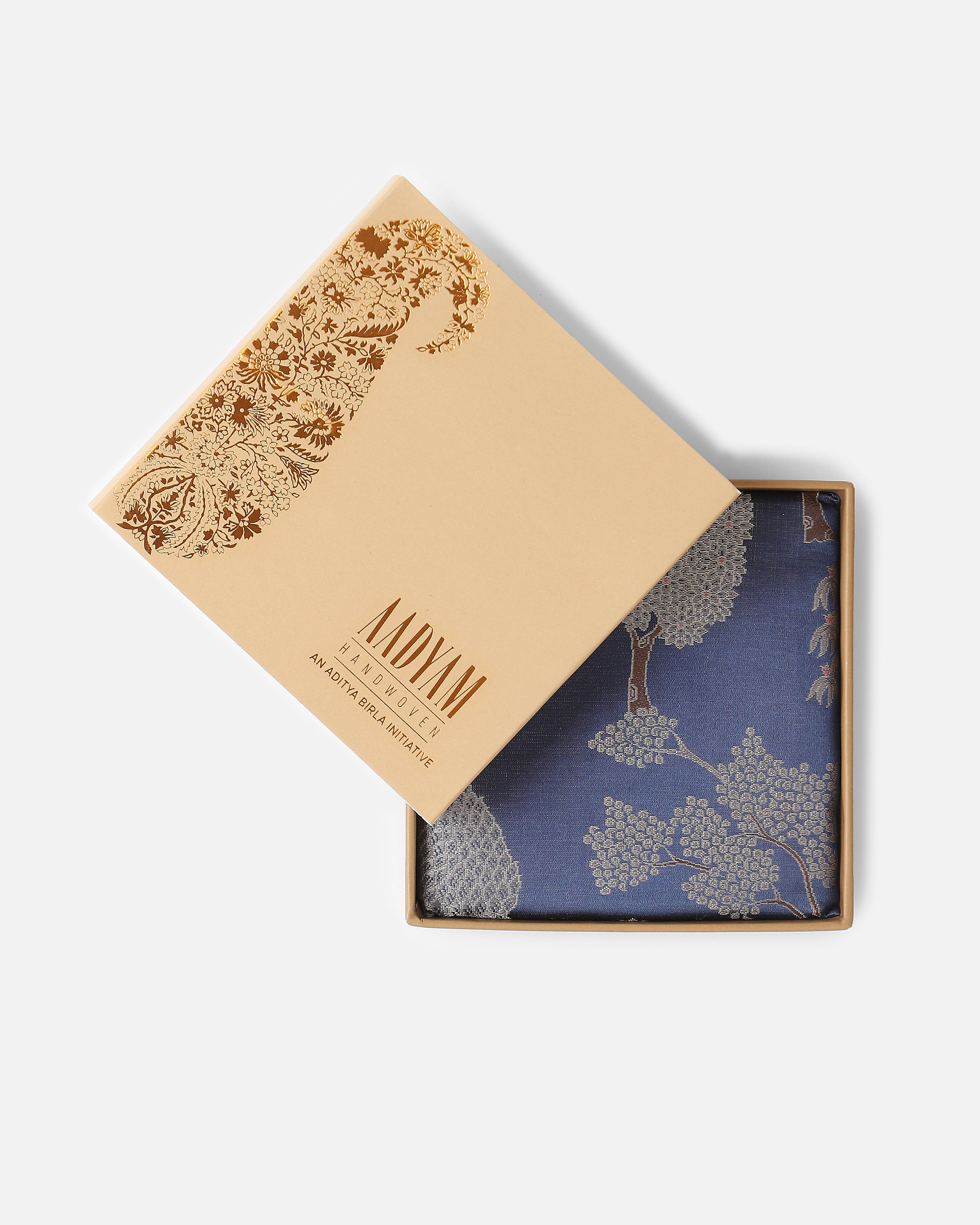 Vriksha Banarasi Tanchoi Silk Pocket Square