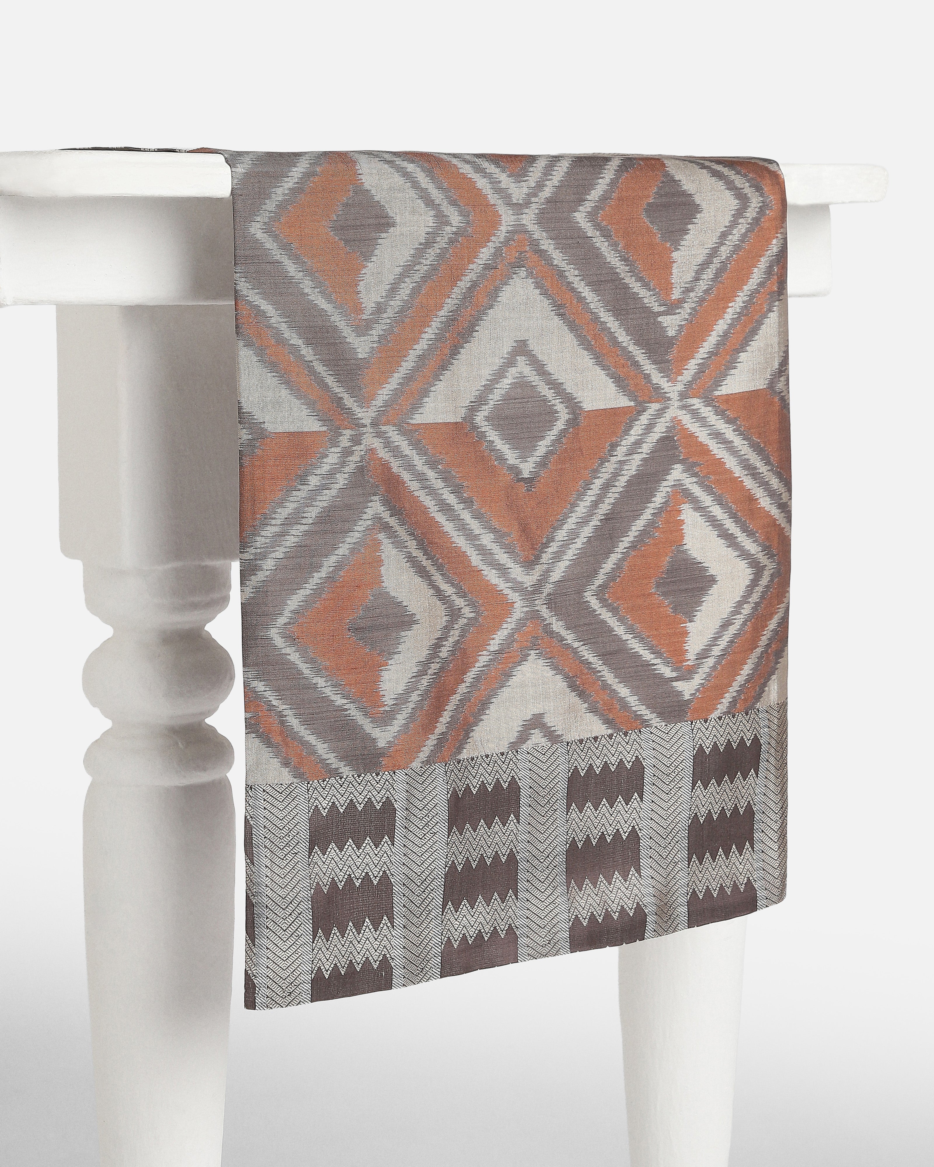 Chandi Banarasi Tanchoi Silk Table Runner