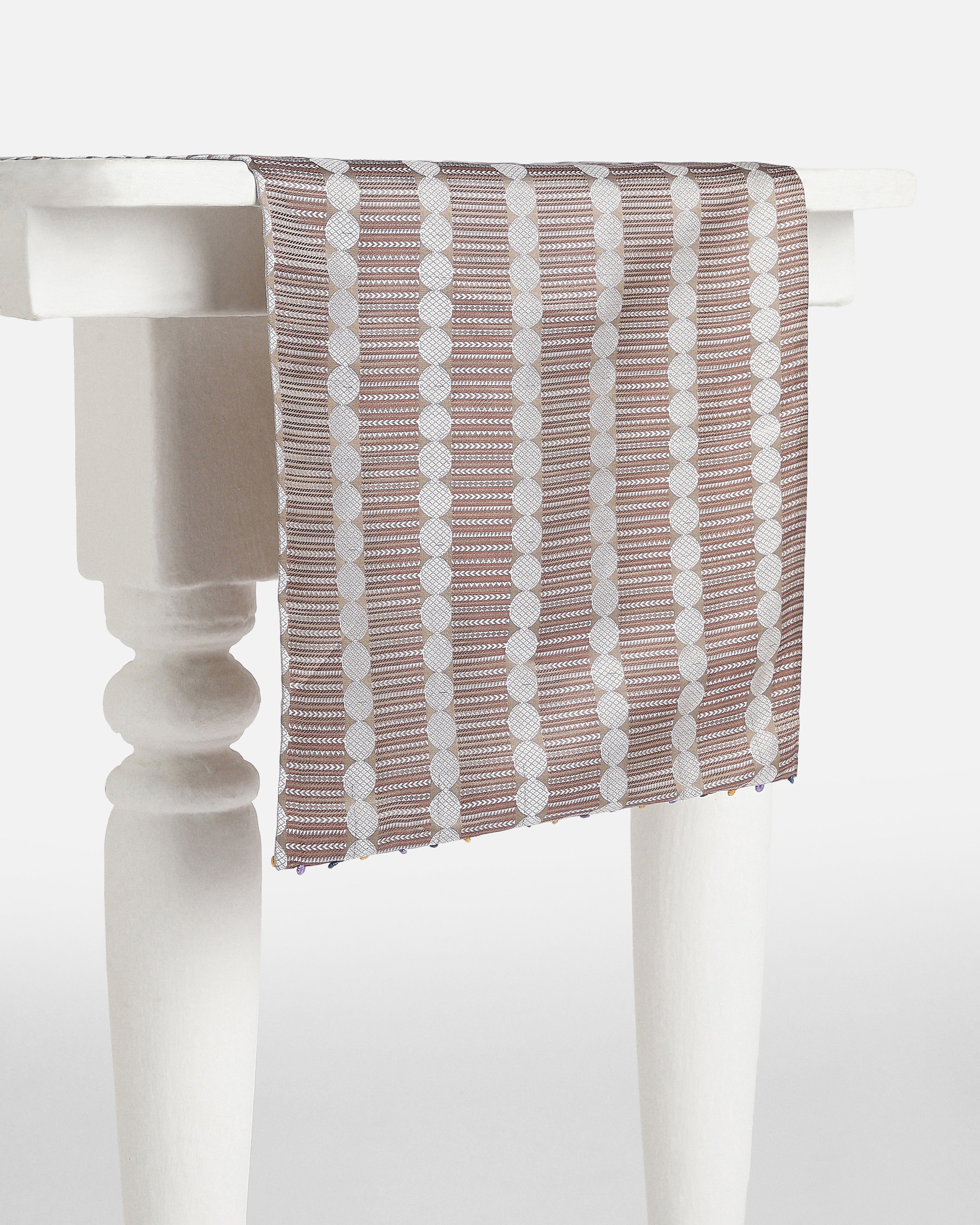 Nanja Banarasi Tanchoi Silk Table Runner